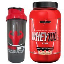 Super Whey 100% Pure - Cookies & Cream 907g + Coqueteleira - Integralm�dica