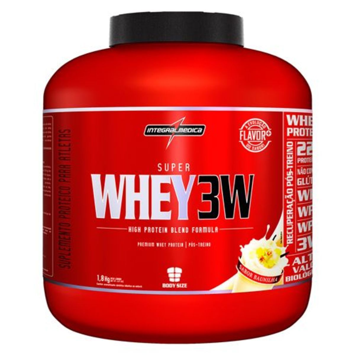 Super Whey 3W - 1800g Baunilha - IntegralM�dica*** Data Venc. 30/7/23
