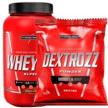 Super Whey 3W 907g Chocolate + Dextrozz 1000g - IntegralM�dica