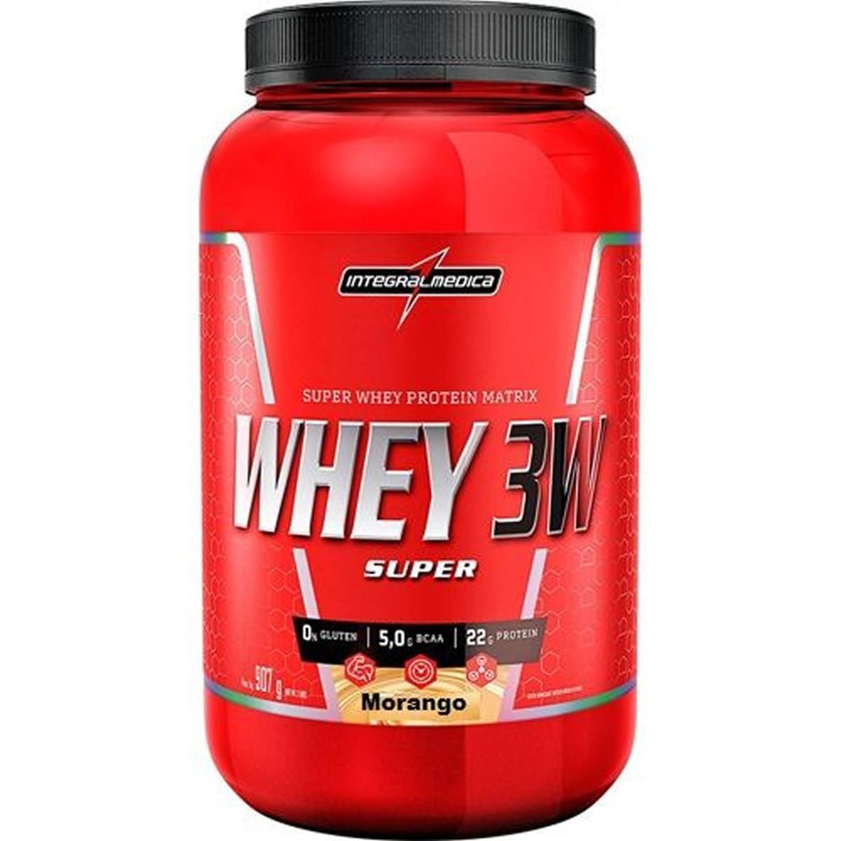 Super Whey 3W - 907g Morango - IntegralM�dica
