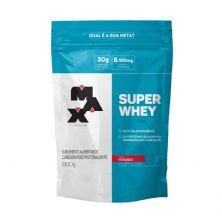 Super Whey - 900g Morango Refil - Max Titanium