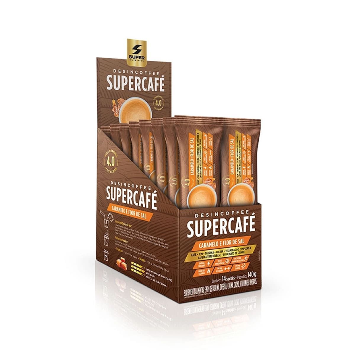Supercaf� - 14 Sach�s 10g Caramelo e Flor de Sal - Desinch�