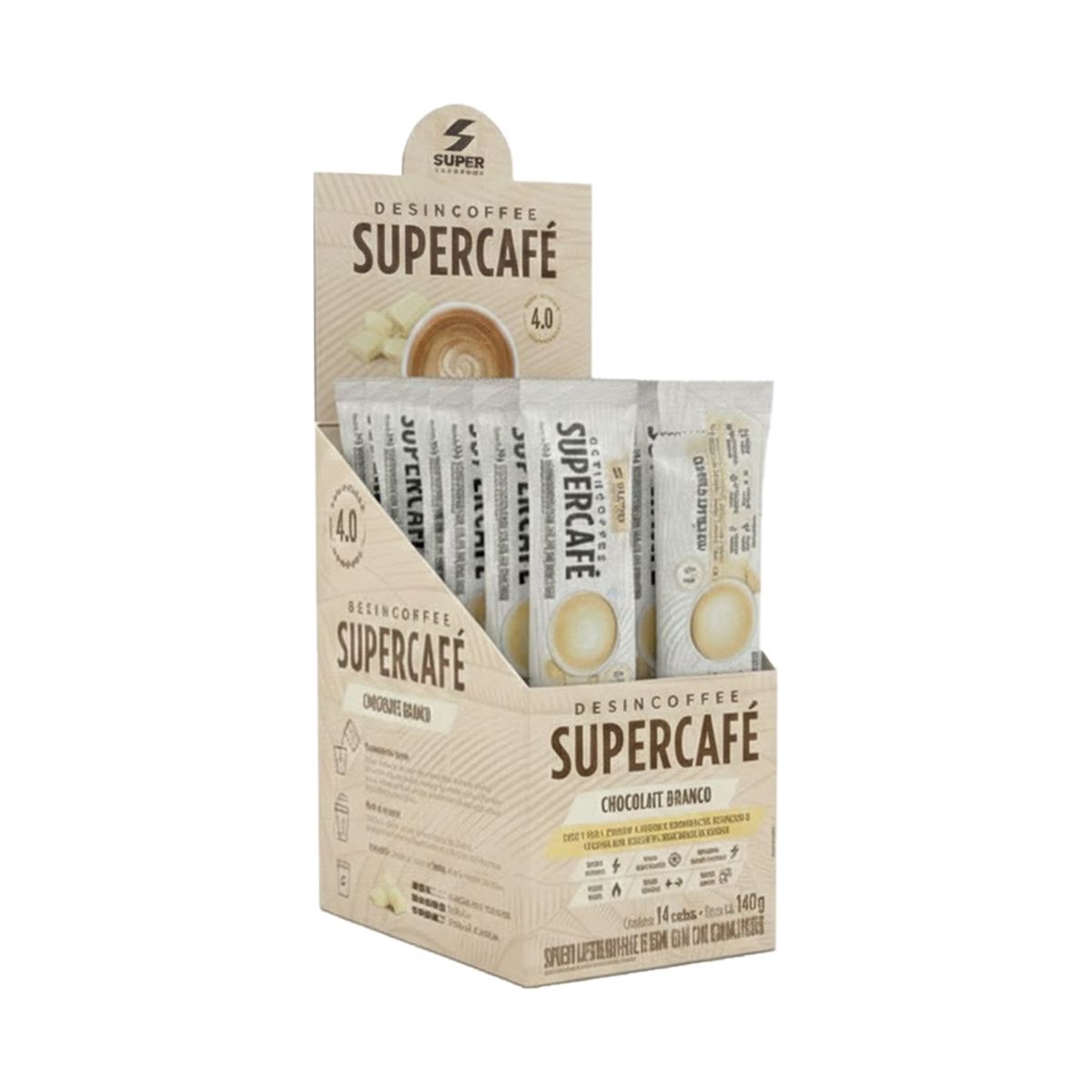 Supercaf� - 14 Sach�s 10g Chocolate Branco - Desinch�