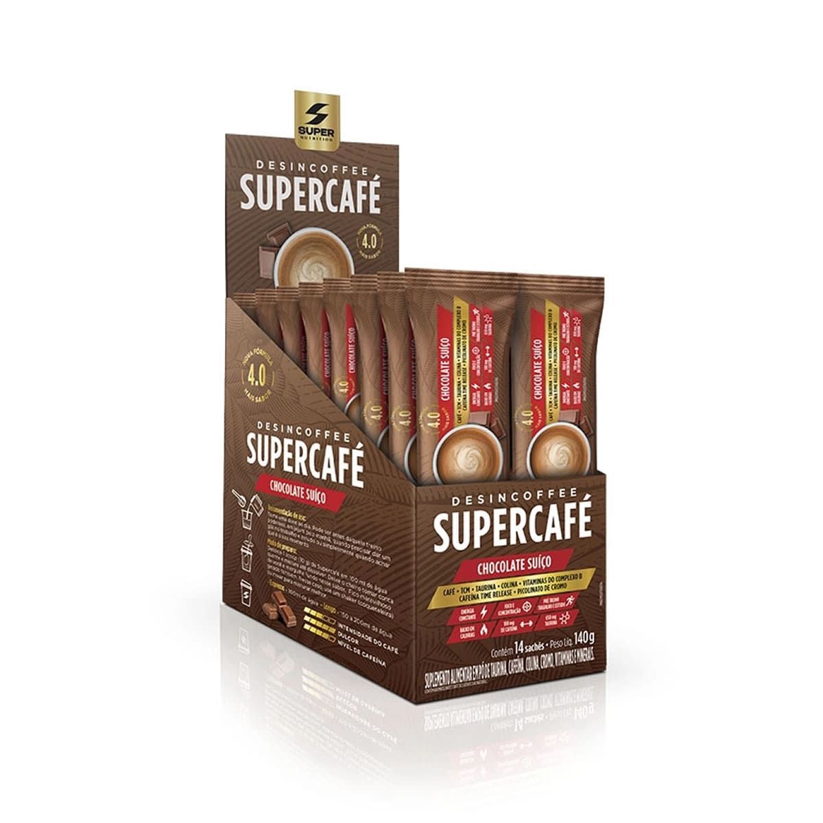 Supercaf� - 14 Sach�s 10g Chocolate Su��o - Desinch�