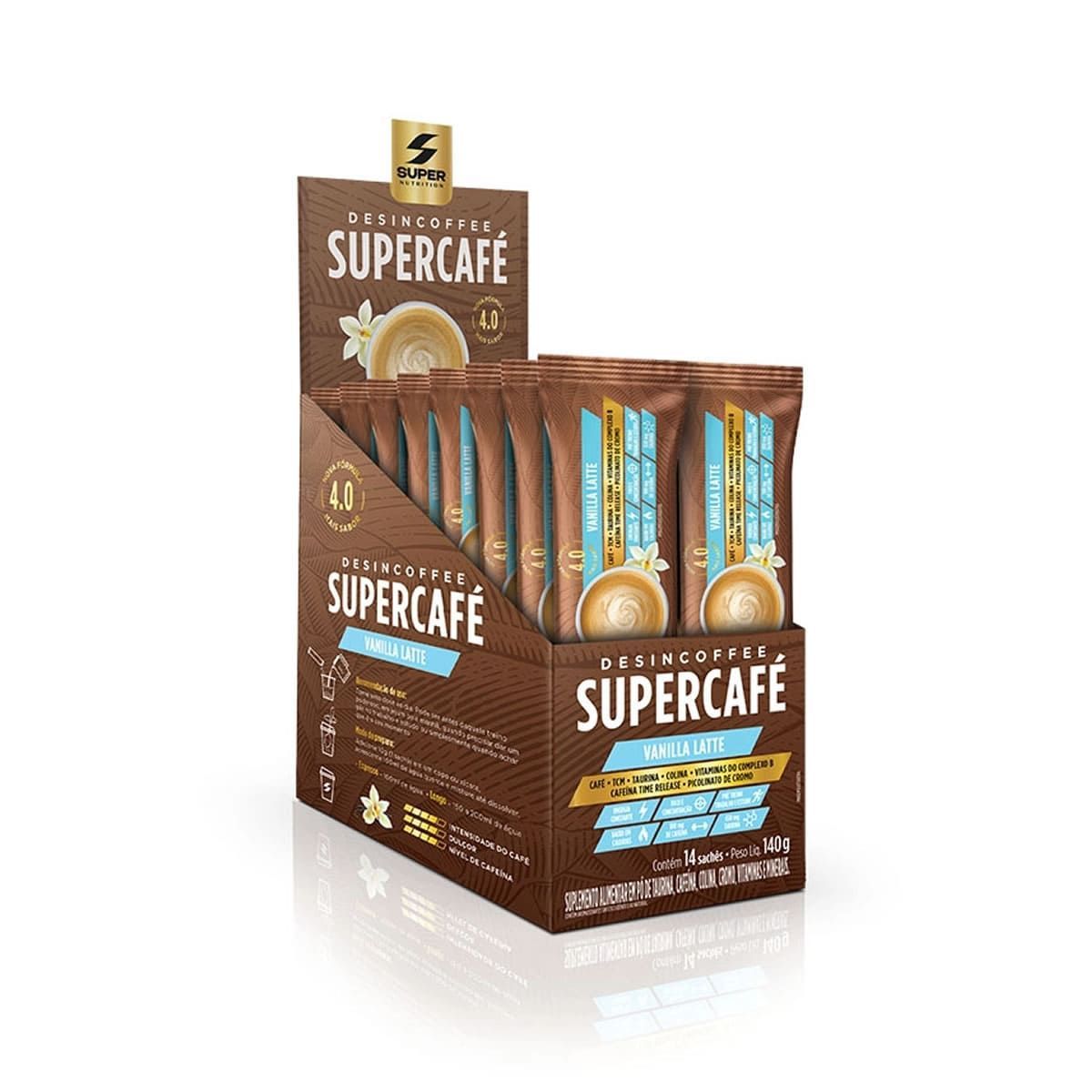 Supercaf� - 14 Sach�s 10g Vanilla Latte - Desinch�
