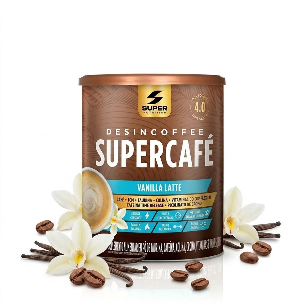 Supercaf� - 220g Vanilla Latte - Desinch�