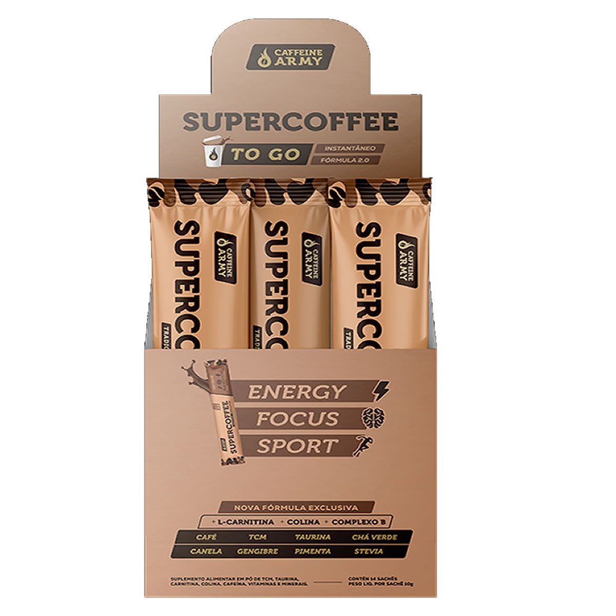 Supercoffee To Go 2.0 - 14 Sach�s 10g - Caffeine Army