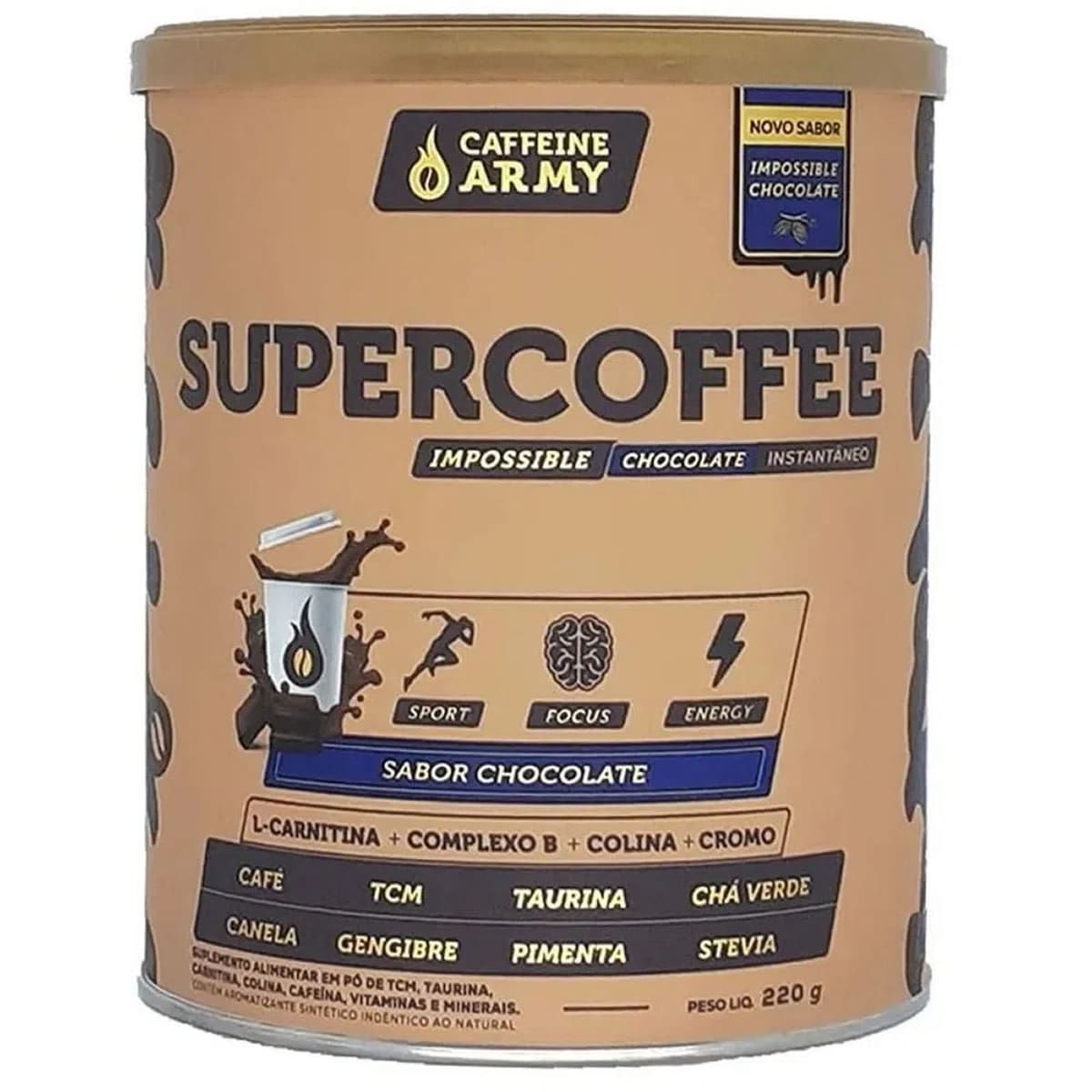 Supercoffee Impossible - 220g Chocolate - Caffeine Army