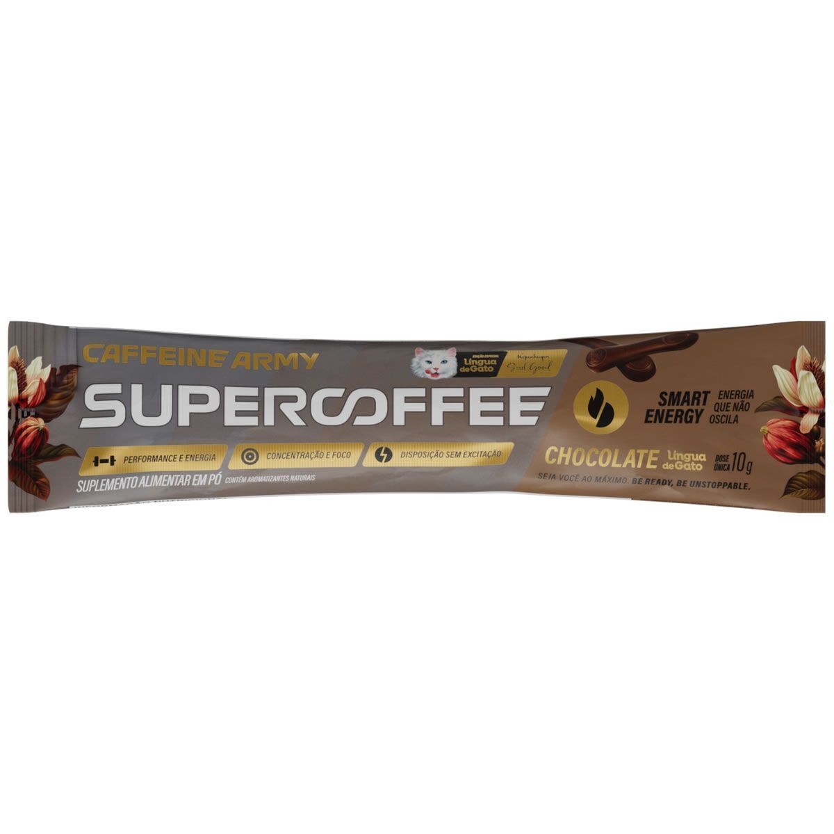 SuperCoffee To Go - 1 Sach� de 10g L�ngua de Gato - Caffeine Army