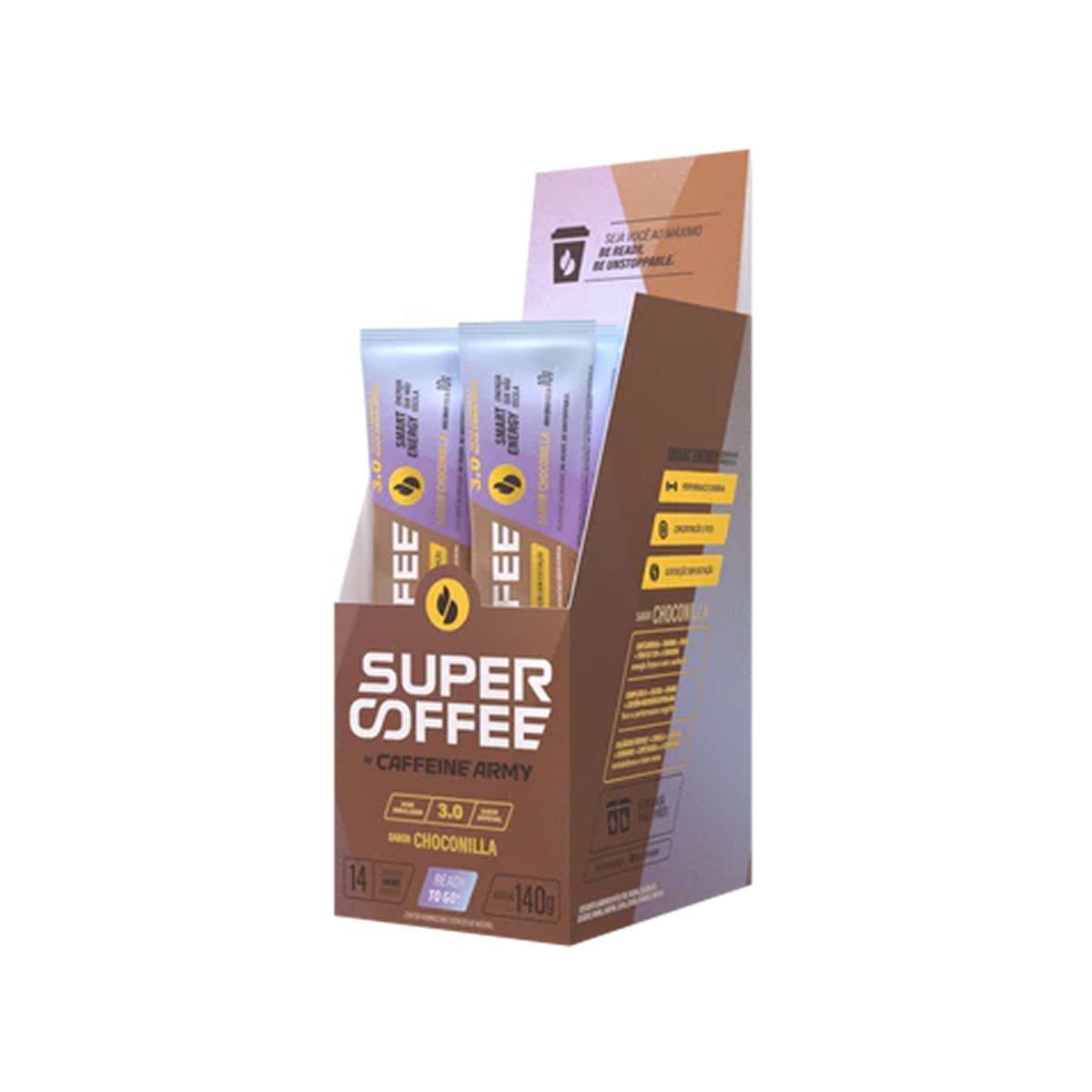SuperCoffee To Go - 14 Sach�s de 10g Choconilla - Caffeine Army
