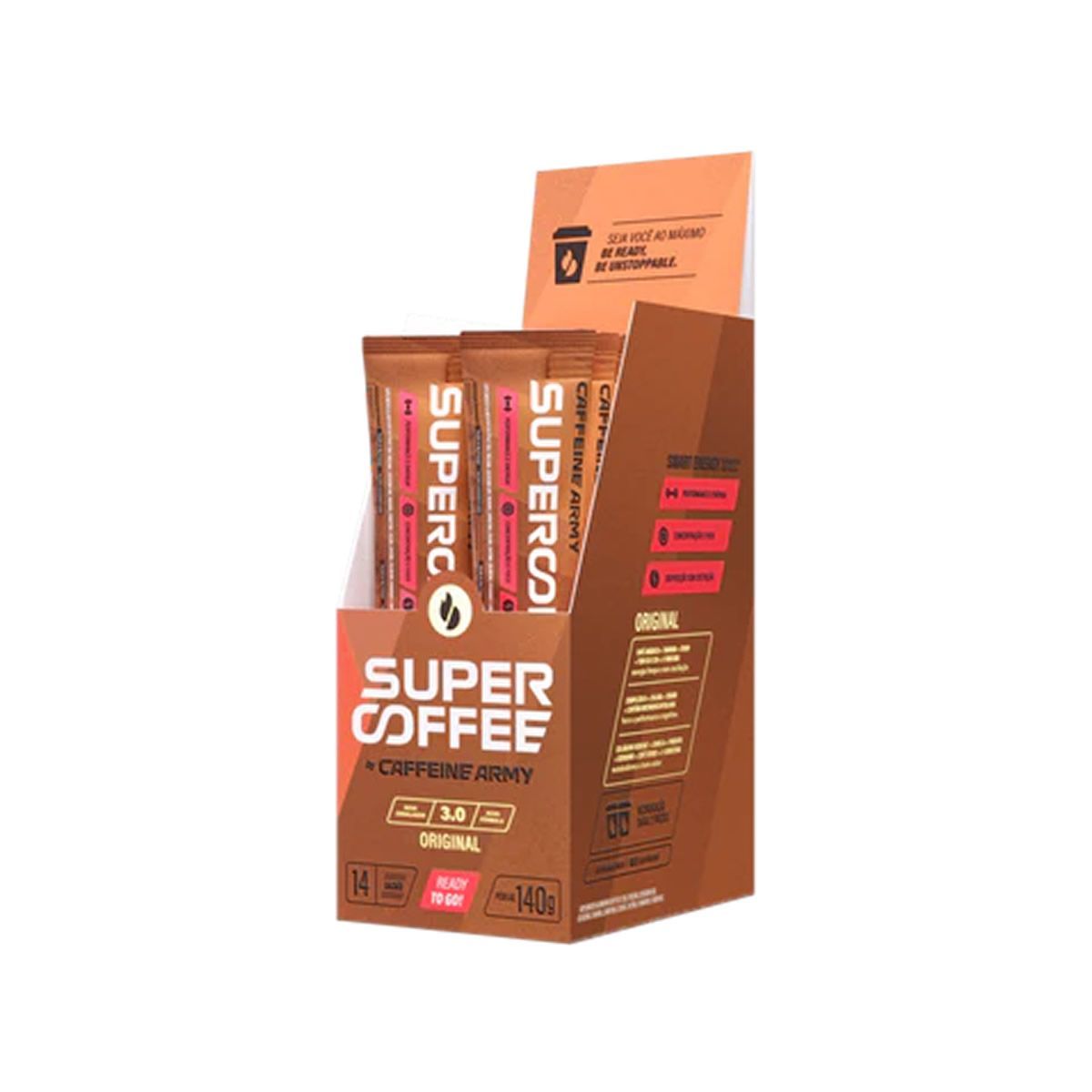 SuperCoffee To Go - 14 Sach�s de 10g Original - Caffeine Army