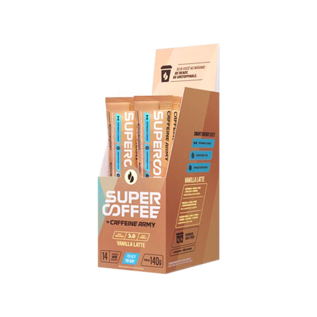 SuperCoffee To Go - 14 Sach�s de 10g Vanilla Latte - Caffeine Army