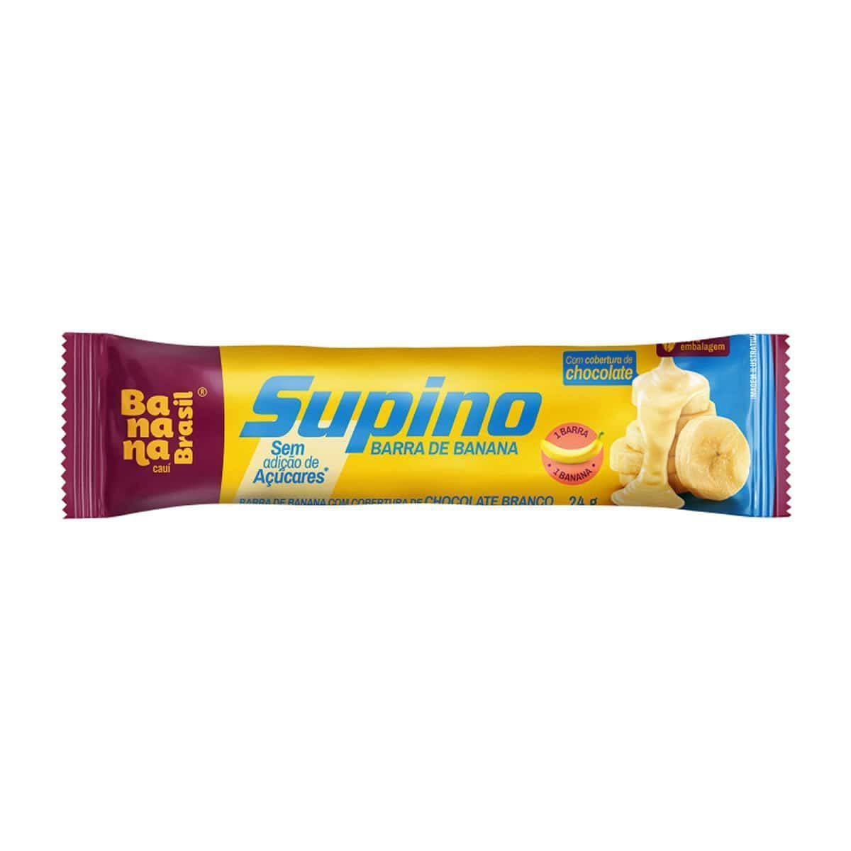 Supino Original - 1 Unidade 24g Banana Chocolate Branco - Banana Brasil*** Data Venc. 17/01/2025