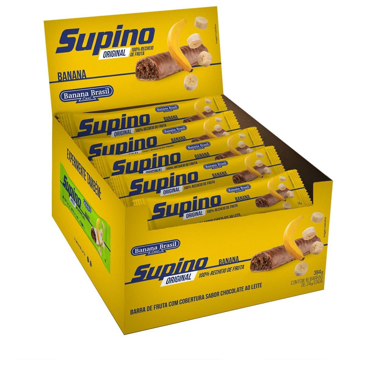 Supino Original - 16 Unidades 24g Banana ao Leite - Banana Brasil*** Data Venc. 29/08/2024