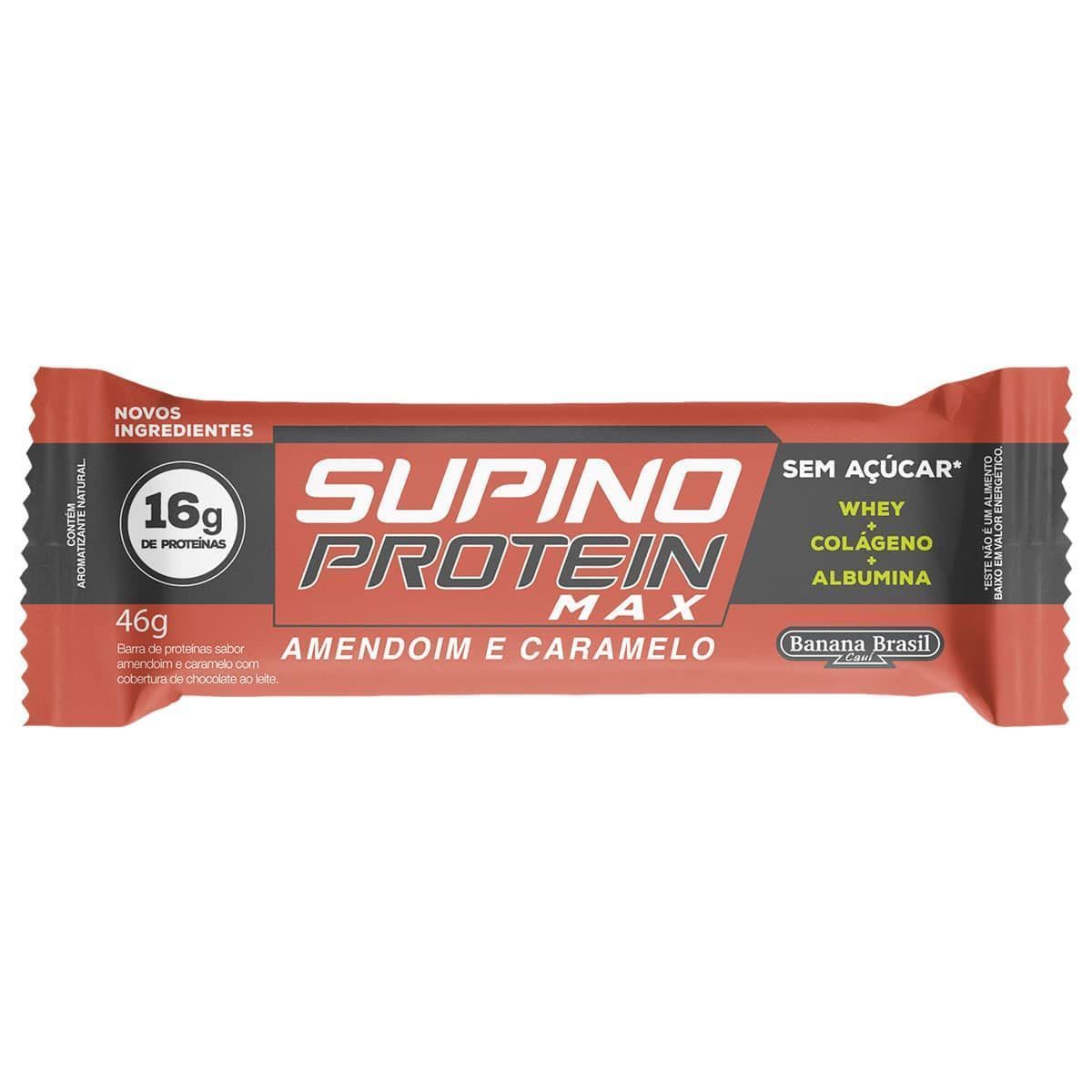 Supino Protein - 1 Unidade 46g Amendoim e Caramelo - Banana Brasil*** Data Venc. 02/01/2025