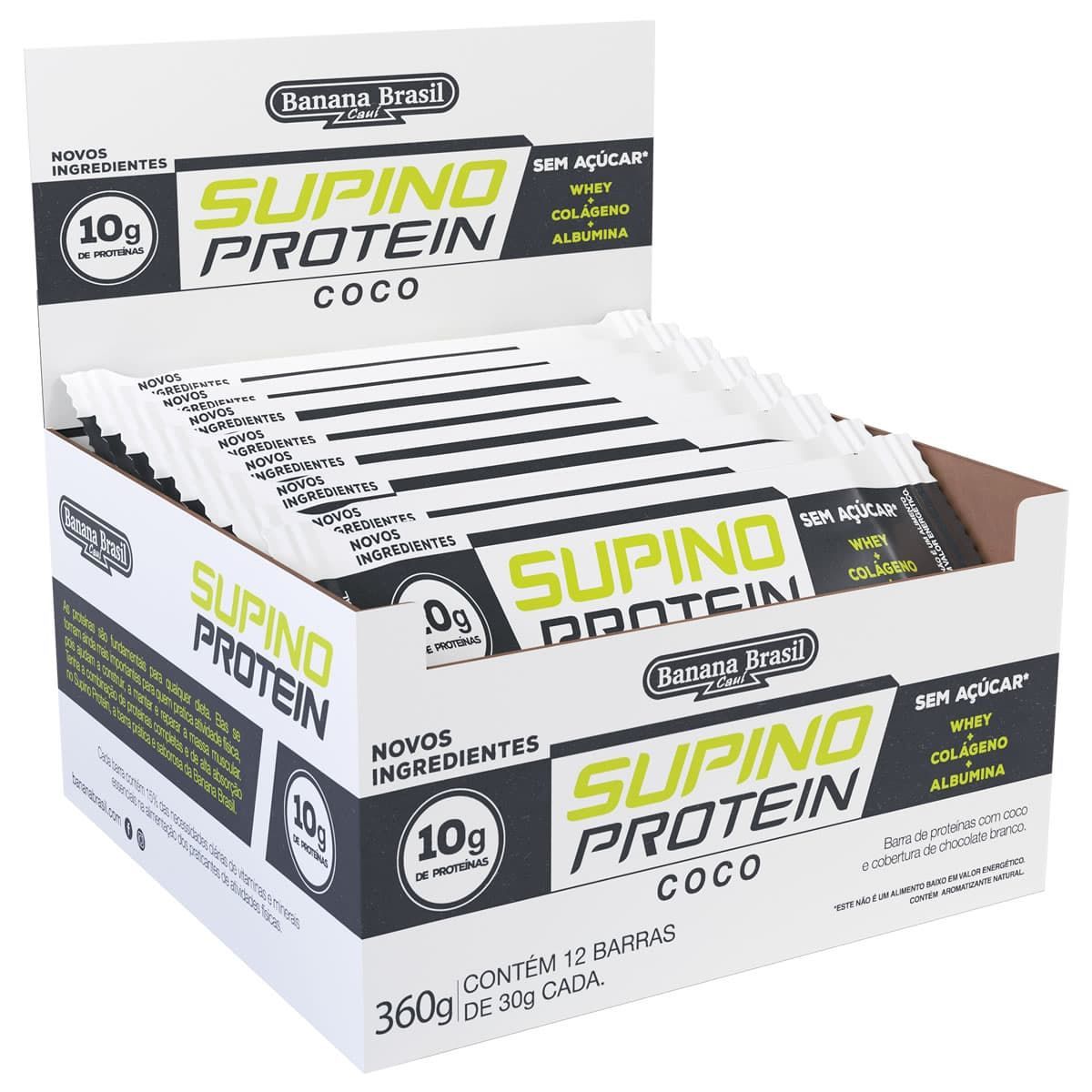 Supino Protein - 12 Unidades 30g Coco - Banana Brasil