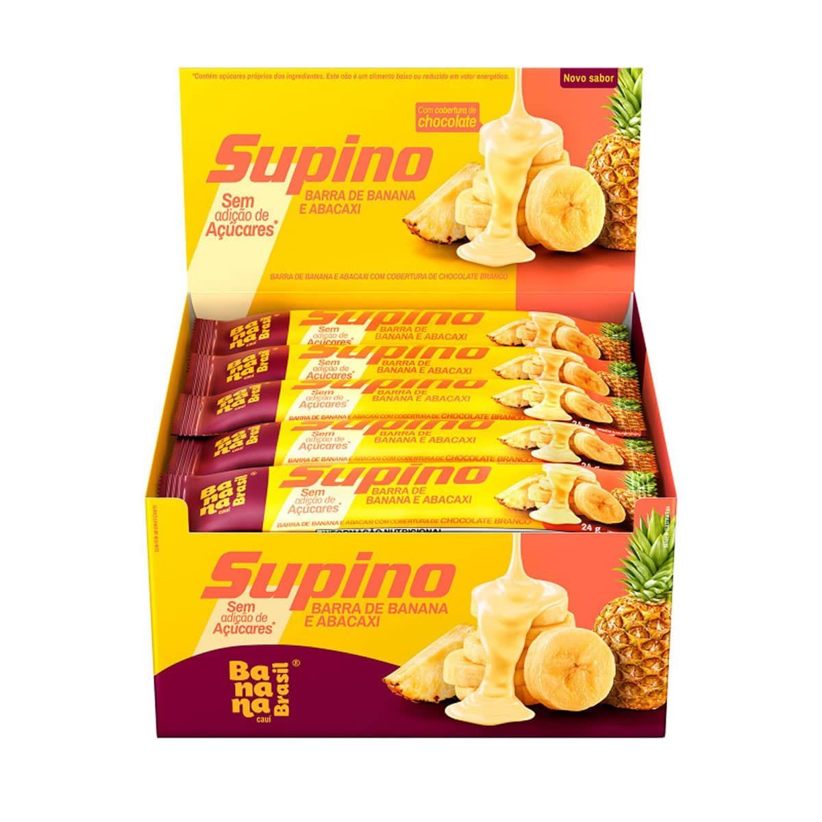 Supino Zero - 20 Unidades 24g Banana e Abacaxi - Banana Brasil