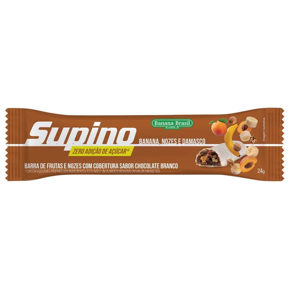 Supino Zero - 1 Unidade 24g Banana, Nozes e Damasco - Banana Brasil*** Data Venc. 02/05/2025