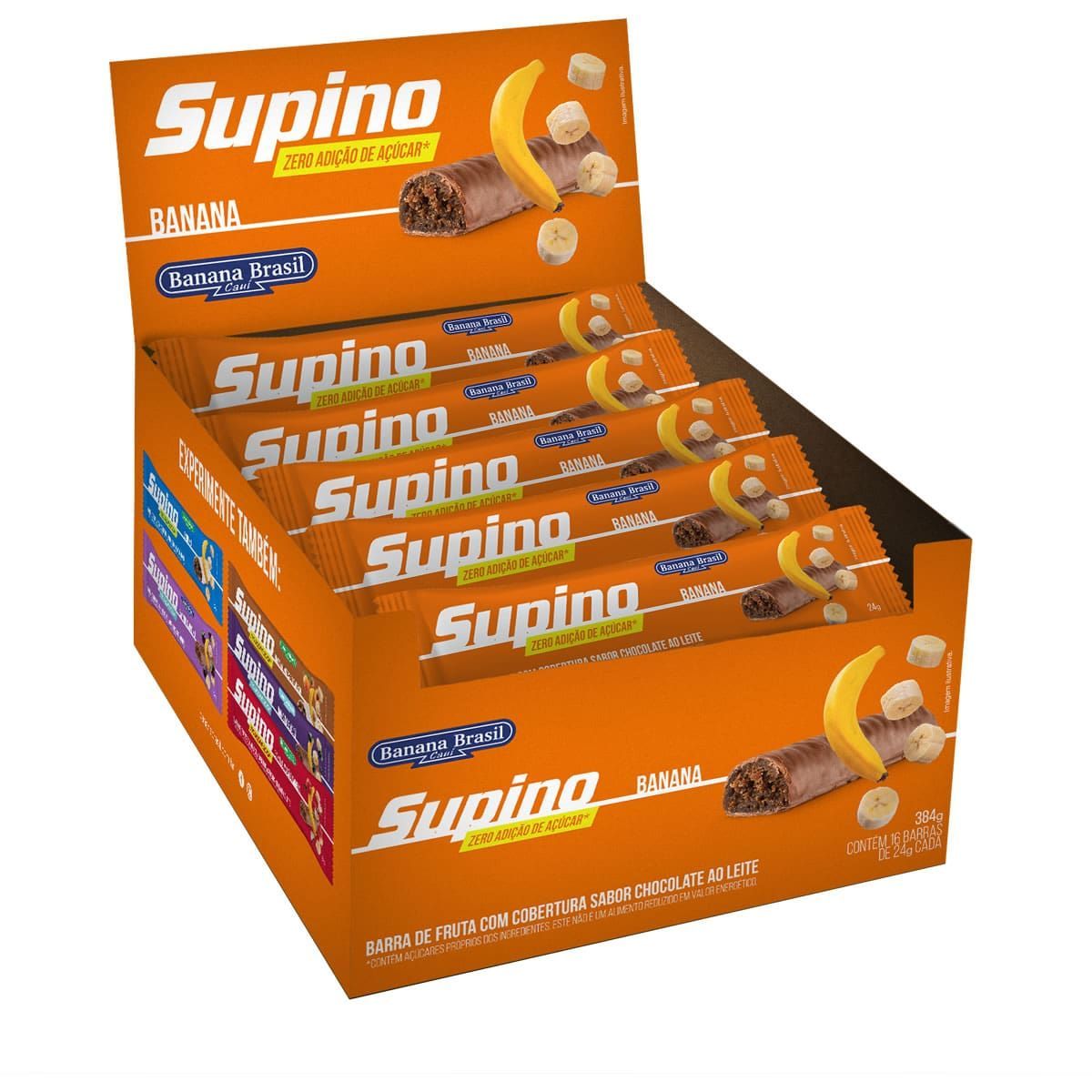 Supino Zero - 16 Unidades 24g Banana ao Leite - Banana Brasil*** Data Venc. 26/07/2024