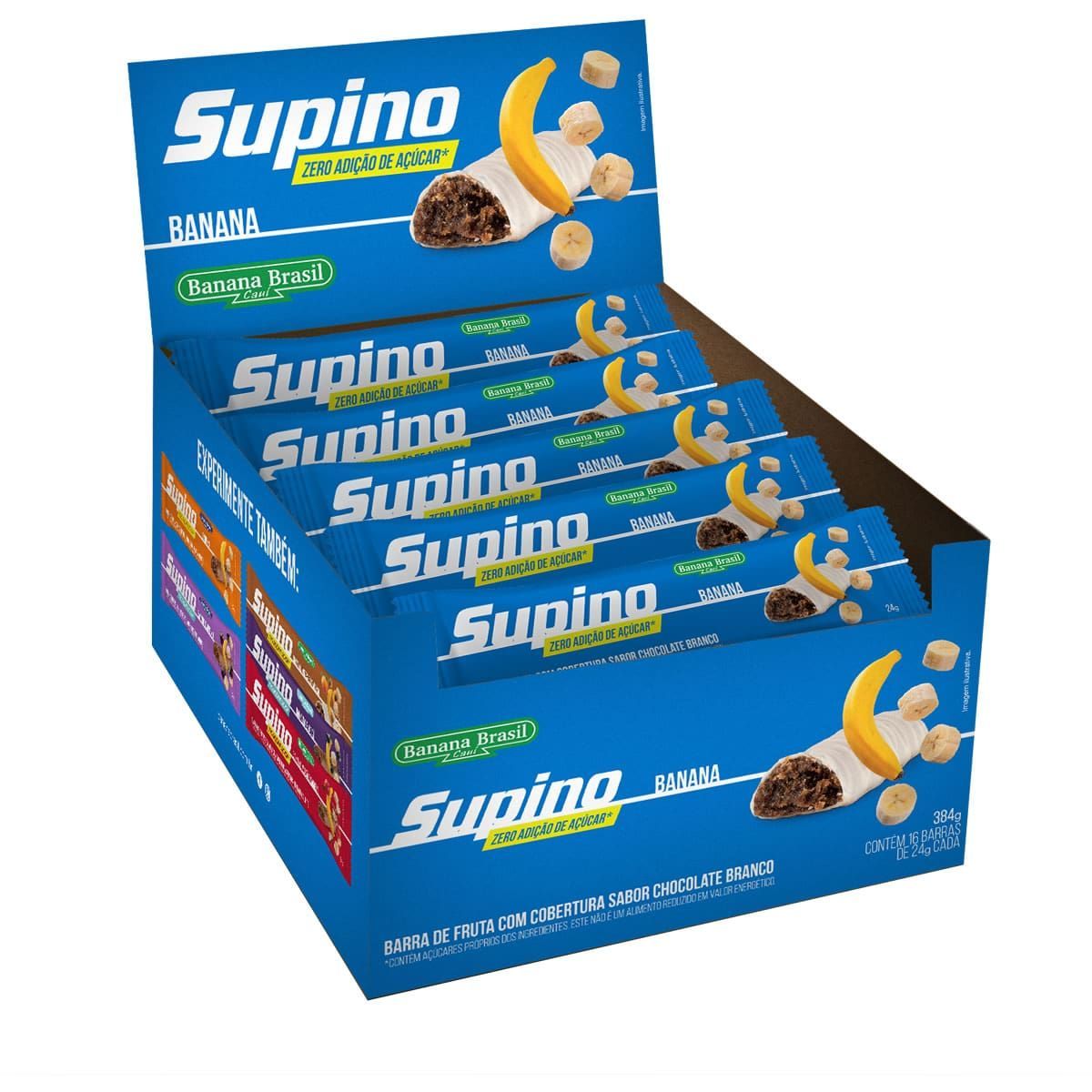 Supino Zero - 16 Unidades 24g Banana Branco - Banana Brasil*** Data Venc. 19/09/2024