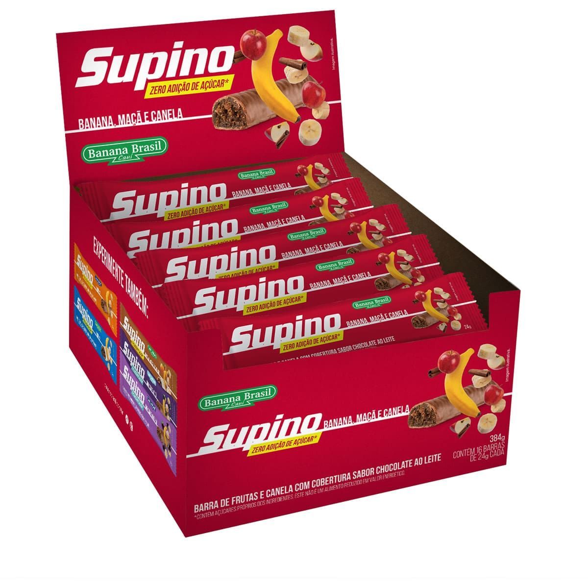 Supino Zero - 16 Unidades 24g Banana, Ma�� e Canela - Banana Brasil
