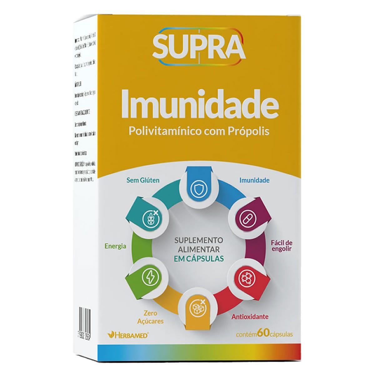 Supra Imunidade Polivitam�nico Com Pr�polis -  60 C�psulas - Herbamed