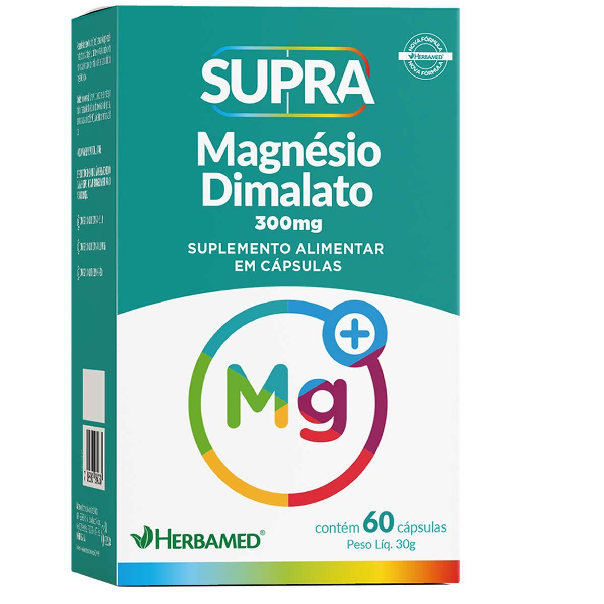 Supra Magn�sio Dimalato -  60 C�psulas - Herbamed