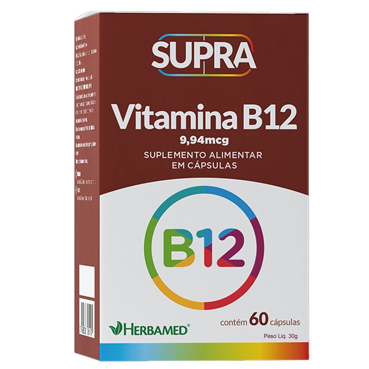 Supra Vitamina B12 - 60 C�psulas - Herbamed