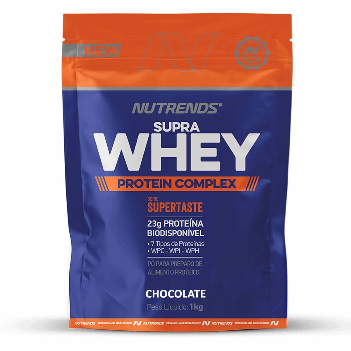 Supra Whey Protein Complex - 1000g Refil Chocolate - Nutrends