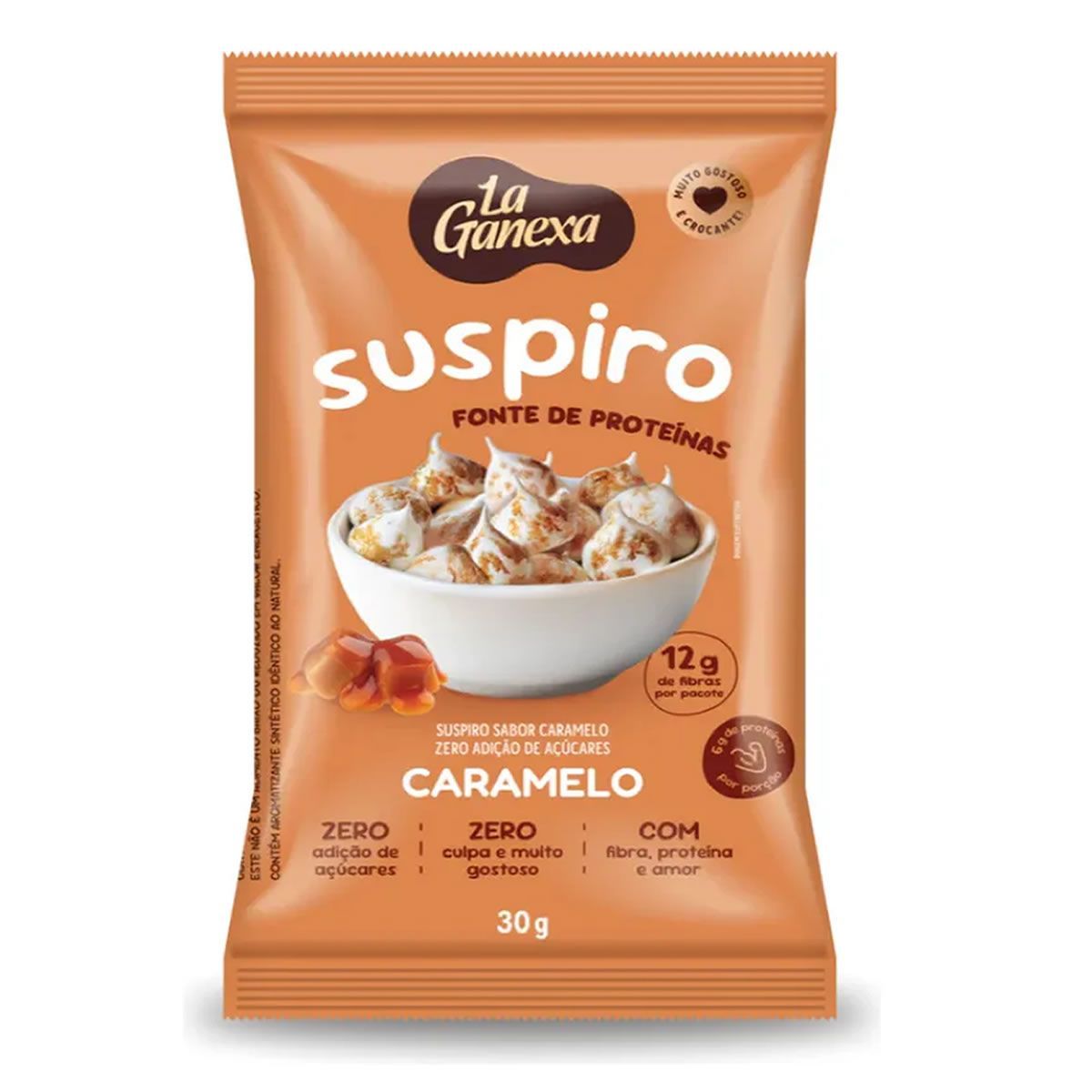 Suspiro Prote�co - 30g Caramelo - La Ganexa