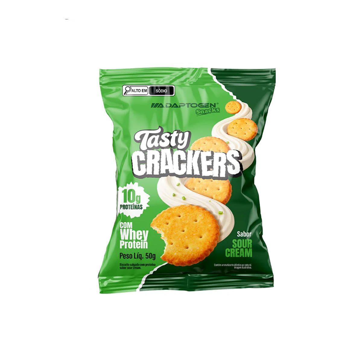 Tasty Crackers - 1 Unidade 50g Sour Cream - Adaptogen