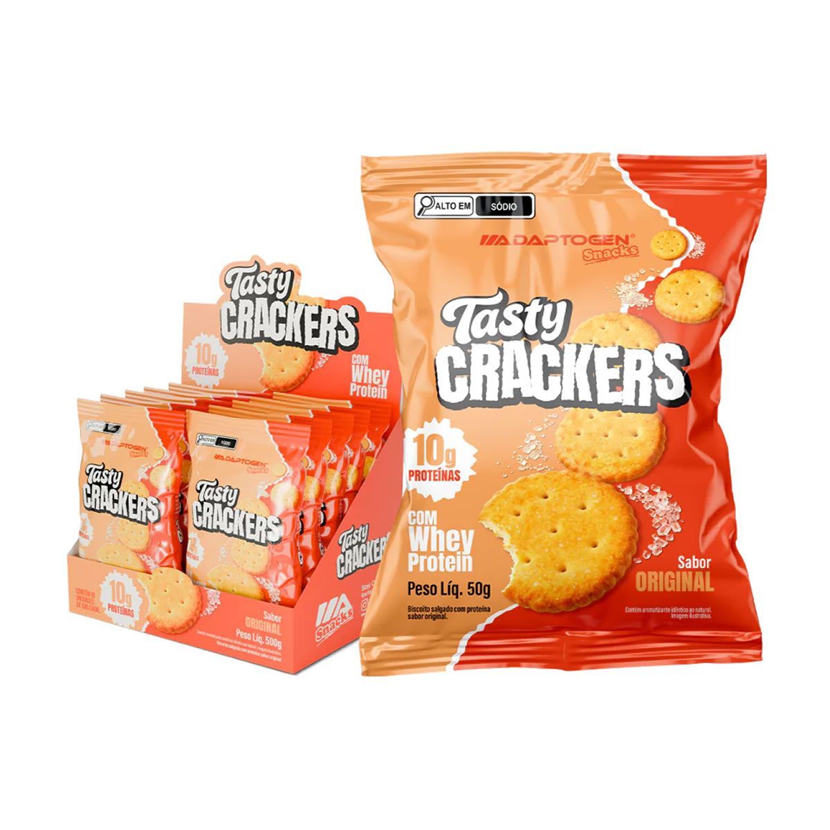 Tasty Crackers - 10 Unidades 50g Original - Adaptogen