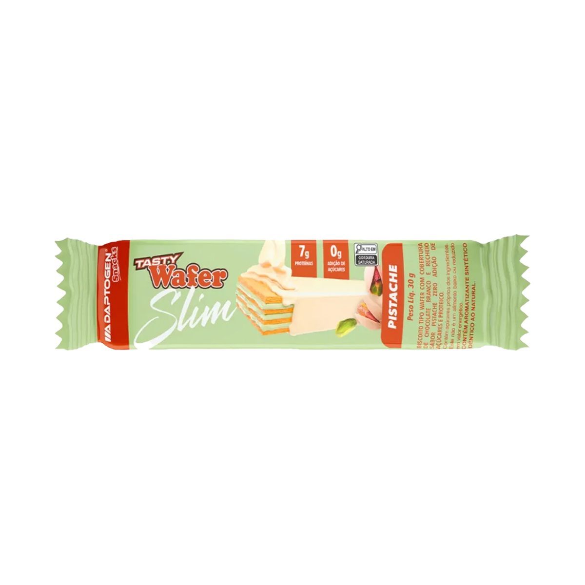 Tasty Wafer Slim - 1 Unidade 30g Pistache - Adaptogen*** Data Venc. 11/09/2026