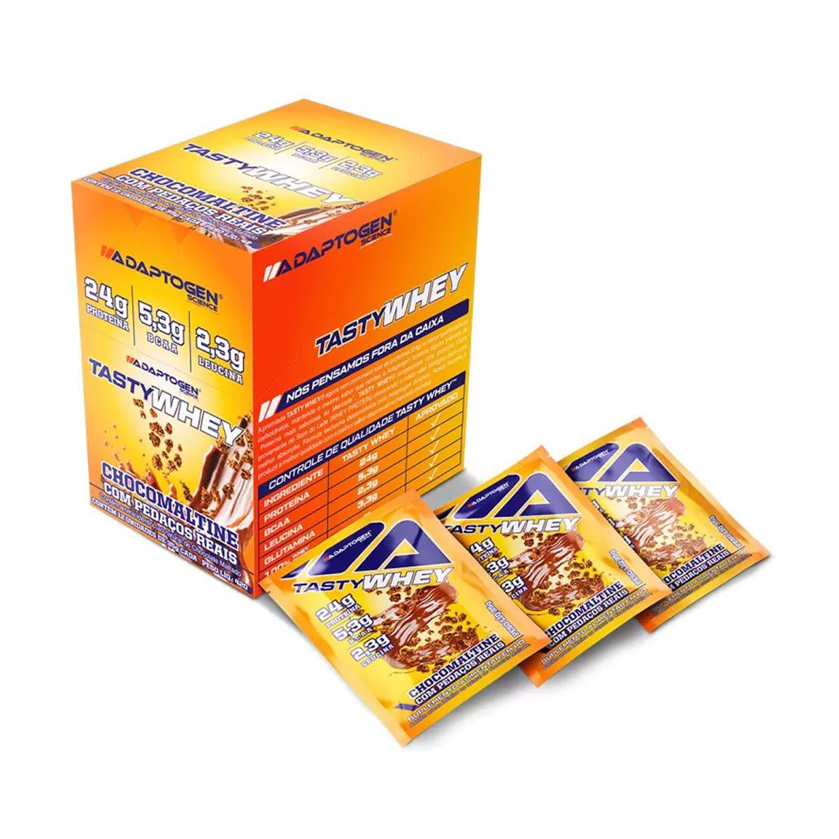 Tasty Whey 3W - 12 Sach�s 34g Chocomaltine - Adaptogen