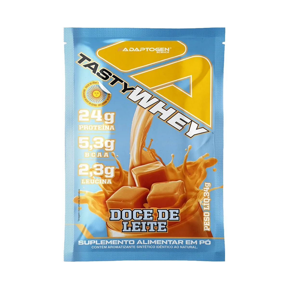Tasty Whey 3W - 1 Sach� de 34g Doce de Leite - Adaptogen