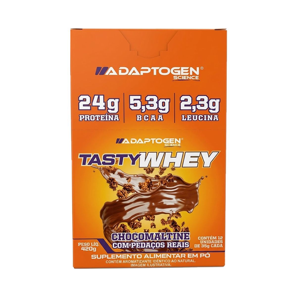 Tasty Whey 3W - 12 Sach�s 35g Chocomaltine - Adaptogen