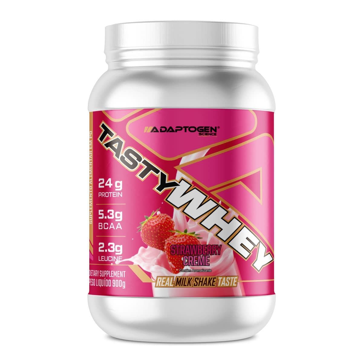 Tasty Whey 3W - 900g Strawberry Cream - Adaptogen