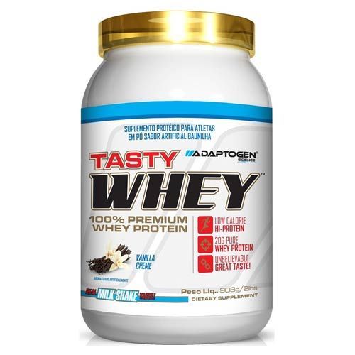 Tasty Whey Low Carb - 908g Baunilha -  Adaptogen Science