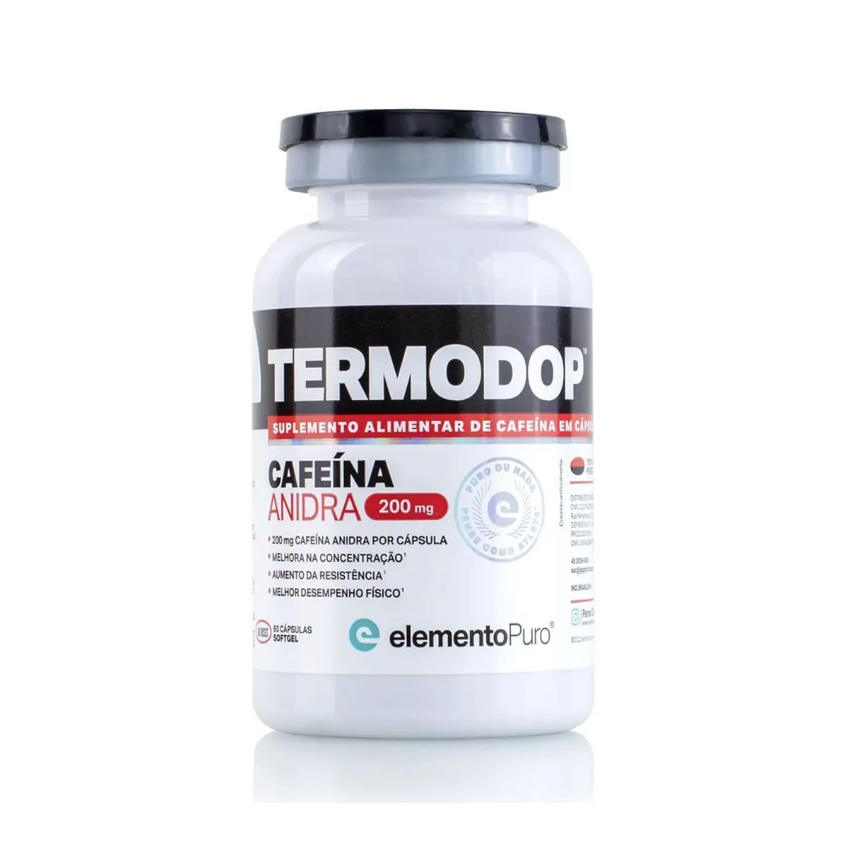 TermoDop Cafe�na Anidra - 60 C�psulas Softgel - ElementoPuro