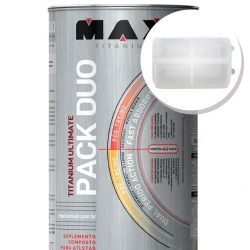 Titanium Ultimate Pack Duo - 44 Packs + Porta C�psulas transparente - Max Titanium
