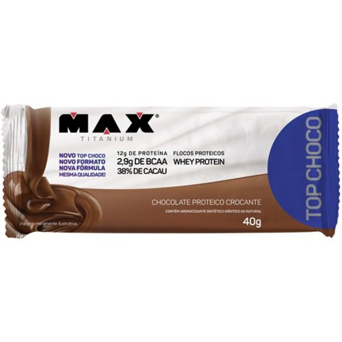 Top Choco - 1 Unidade 40g Chocolate - Max Titanium