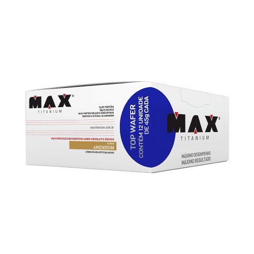 Top Wafer - Amendoim 12 unidades - Max Titanium