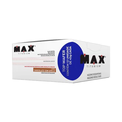 Top Wafer - Chocolate com Avel� 12 unidades - Max Titanium