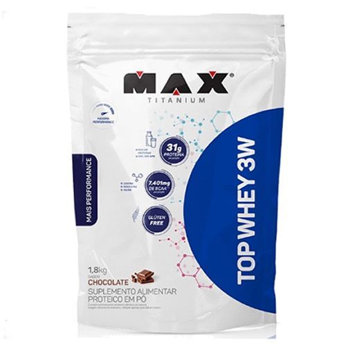 Top Whey 3w 1800g Refil Chocolate - Max Titanium