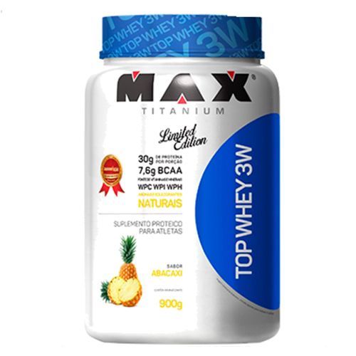 Top Whey 3W - 900g Abacaxi - Max Titanium