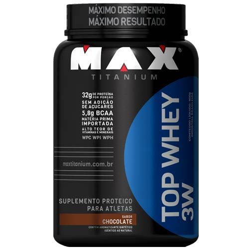 Top Whey 3W - 900g Chocolate - Max Titanium **NETSHOES