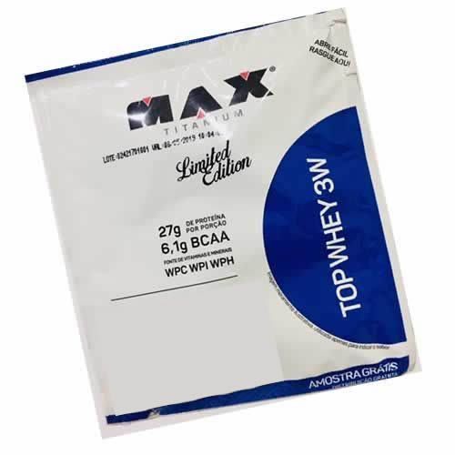 Top Whey 3W -Amostra Gr�tis 40g- Suco de Laranja -Max Titanium