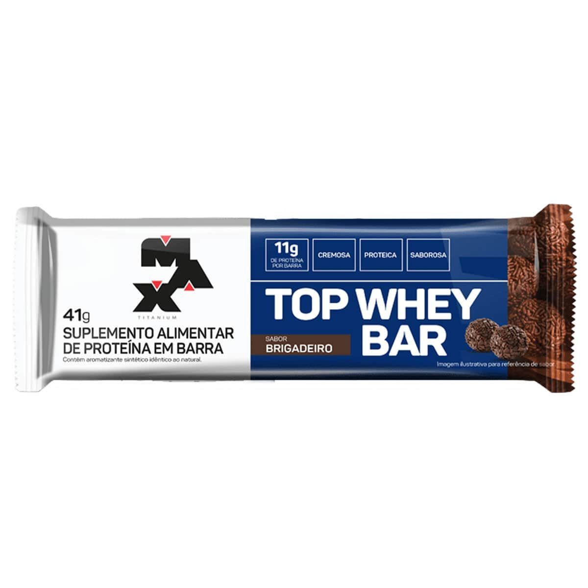 Top Whey Bar - 1 Unidade de 41g Brigadeiro - Max Titanium
