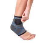 Tornozeleira Compress�o Ajust�vel Relieve - Tamanho P-M Cinza -Vollo