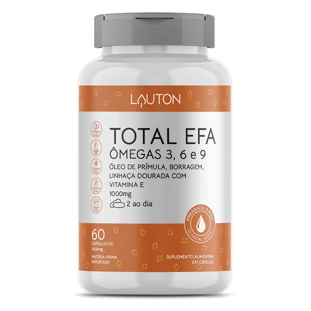 Total Efa �megas 3, 6 e 9  - 60 C�psulas - Lauton Nutrition
